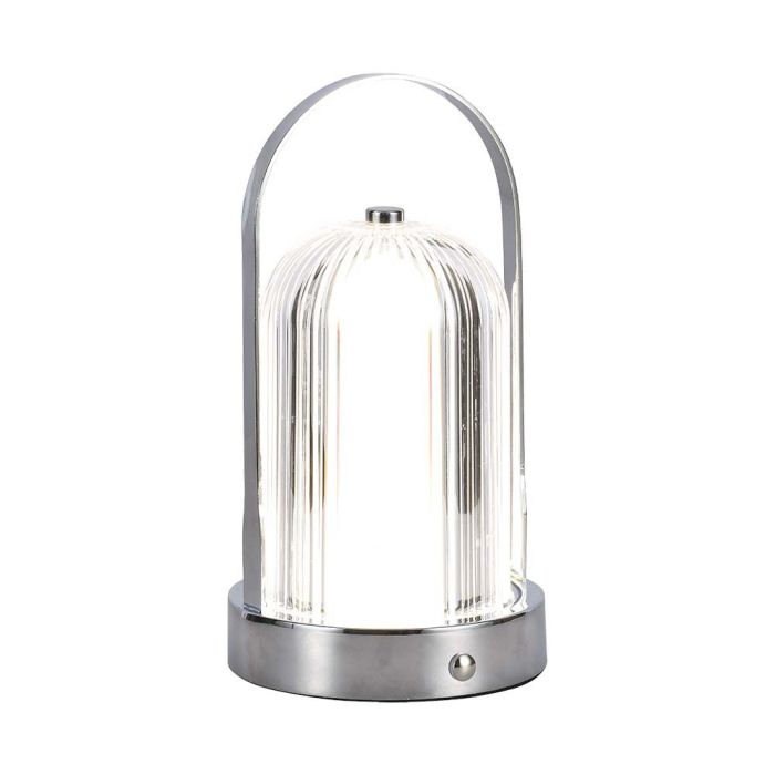 V-TAC Lámpara de Sobremesa Recargable - IP20 - Cromo - 1W - 55 Lumens - 3IN1-extra-1.webp