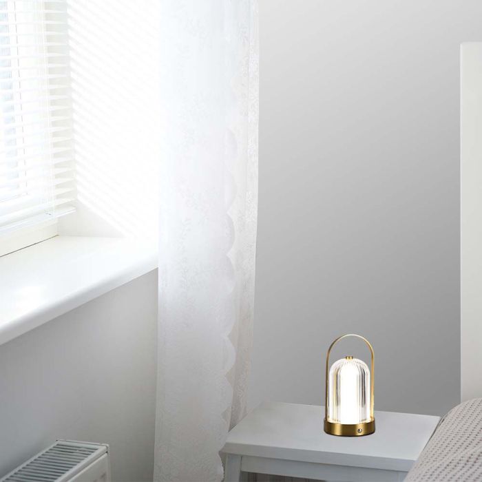 V-TAC Lámpara Recargable de Mesa - IP20 - Oro Francés - 1W - 55 Lumens - 3IN1-extra-2.webp