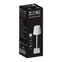 V-TAC Lámpara Recargable de Mesa - Lámparas de Escritorio - IP20 - Blanca - 3W - 70 Lumens - 3000K-extra-6.webp