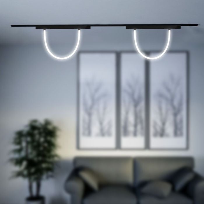 V-TAC LED Magnetic Foco de carril - IP20 - Negro - 11W- 1320 Lumens - 4500K-extra-1.webp