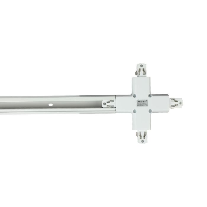 V-TAC LED Foco de carril - Accesorios - Conector de carril 4X - IP20 - Blanco-extra-2.webp