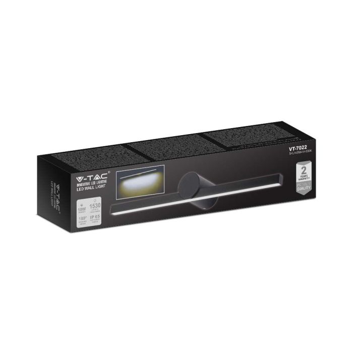 V-TAC LED Luz Espejo Pared - IP65 Impermeable - Negro - 10W - 1530 Lumens - 4000K-extra-6.webp