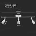 Aplique LED V-TAC - Cabezal triple - IP20 - Blanco - 13.5W - 1260 Lumens - 3000K-extra-5.webp