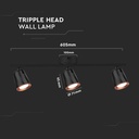 Aplique LED V-TAC - Cabezal triple - IP20 - Negro - 15W - 1620 Lumens - 3000K-extra-4.webp