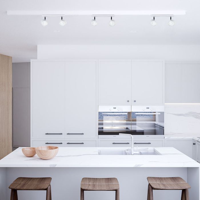 V-TAC LED Foco de carril - Doble Cabeza - GU10 Track Fitting - IP20 - Blanco-extra-1.webp