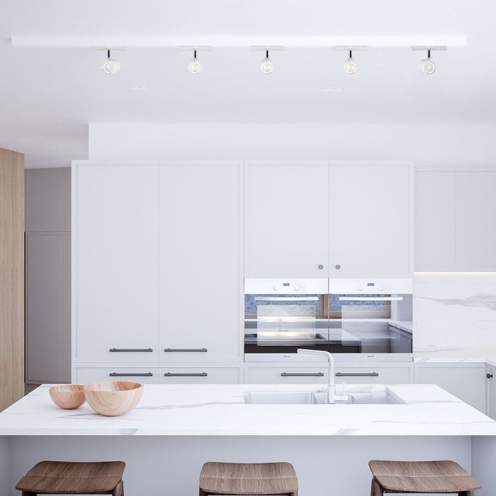 Riel de luz LED - Cabeza simple - Riel GU10 - IP20 - Blanco-extra-1.webp