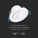 Sensor de movimiento por microondas V-TAC - IP20 - Cuerpo blanco-extra-3.webp