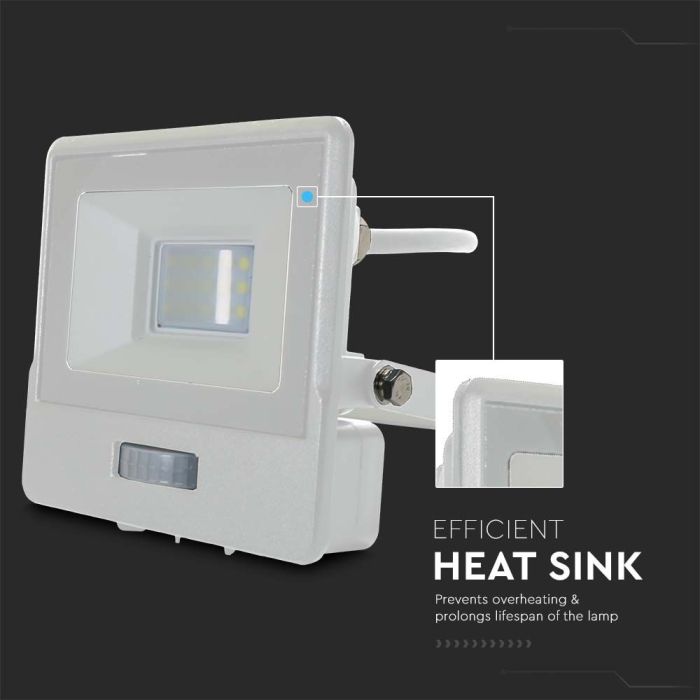 Proyector LED V-TAC - Samsung - Sensor PIR - Impermeable IP65 - Negro - 20W - 1510 Lúmenes - 6500K-extra-7.webp