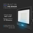 Proyector LED V-TAC - Samsung - Sensor PIR - Impermeable IP65 - Negro - 50W - 4000 Lúmenes - 6500K-extra-7.webp