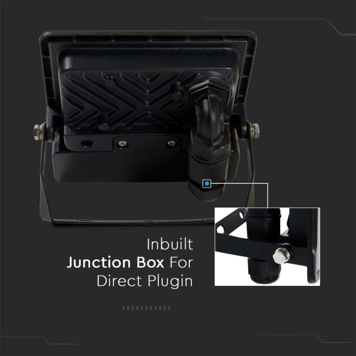 Proyector LED V-TAC - Samsung - Sensor PIR - Impermeable IP65 - Negro - 10W - 735 Lumens - 3000K - Pack de 6-extra-6.webp