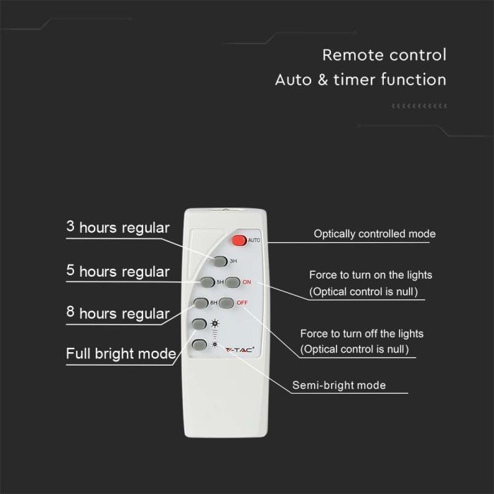 Proyector Solar V-TAC - IP65 Estanco - Cuerpo Blanco - 2450 Lumens - 4000K-extra-8.webp