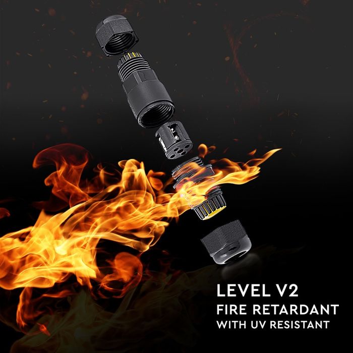 Conector LED V-TAC - Bloque de terminales - Impermeable IP68 - Negro-extra-4.webp
