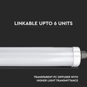 Pantalla Estanca LED V-TAC - Serie G - IP65 - Blanco - 48W - 5760 Lumens - 4000K - 150CM-extra-6.webp