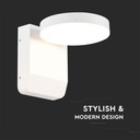 Aplique LED giratorio V-TAC - Impermeable IP65 - Blanco - 17W - 2480 Lumens - 3000K-extra-1.webp