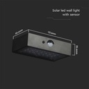 Aplique Solar Sensor V-TAC - IP65 Impermeable - Cuerpo Negro - 3W - 350 Lumens - 4000K + 3000K - Pack de 4-extra-4.webp