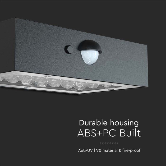 Aplique Solar Sensor V-TAC - IP65 Impermeable - Cuerpo Negro - 3W - 350 Lumens - 4000K + 3000K - Pack de 4-extra-9.webp