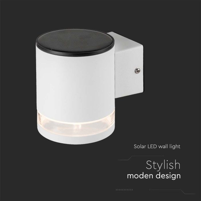 Aplique Solar V-TAC - IP44 - Cuerpo Blanco - 70 Lumens - 3000K - Pack de 4-extra-4.webp