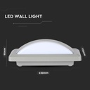 V-TAC LED Luz de Pared - Softlight Pasamuros - IP65 Impermeable - Gris - 12W - 1160 Lumens - 4000K-extra-2.webp