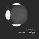 Aplique LED Redondo V-TAC - IP54 - Negro - 4W - 390 Lumens - 3000K-extra-3.webp