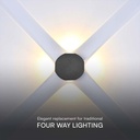 Aplique LED Redondo V-TAC - IP54 - Negro - 4W - 390 Lumens - 3000K-extra-5.webp