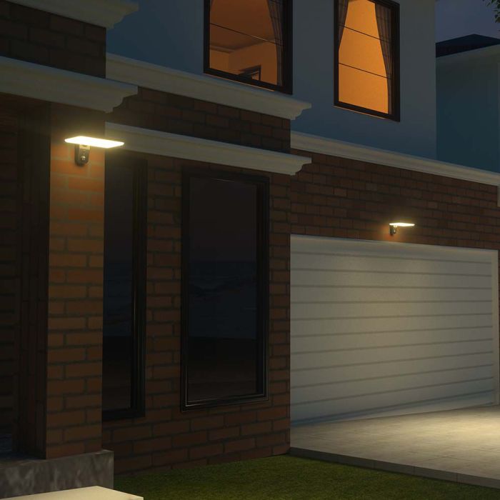 V-TAC Sensor Solar Luz de Pared - IP65 Impermeable - Negro - 15W- 2000 Lumens - 6000K + 4000K-extra-4.webp