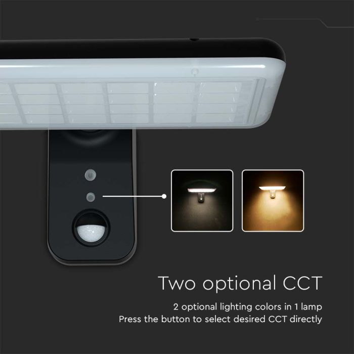 V-TAC Sensor Solar Luz de Pared - IP65 Impermeable - Negro - 15W- 2000 Lumens - 6000K + 4000K-extra-7.webp