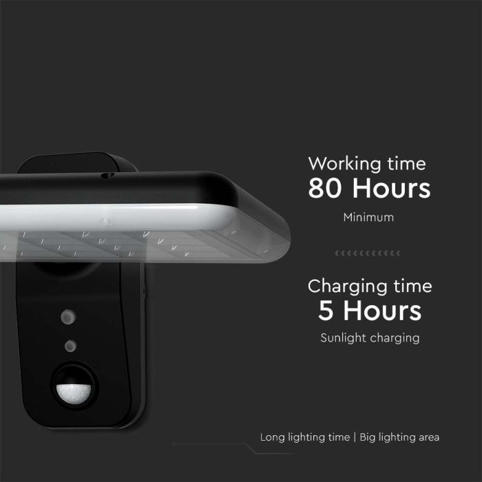 V-TAC Sensor Solar Luz de Pared - IP65 Impermeable - Negro - 15W- 2000 Lumens - 6000K + 4000K-extra-11.webp
