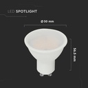 V-TAC LED Spot Light - 100lm/w - GU10 - Lente 100° - IP20 - Blanco - 10W - 1000 Lumens - 4000K - Pack de 10-extra-3.webp