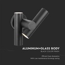 V-TAC LED Aplique Moderno - Foco 2 Vias - IP44 - Cuerpo Negro - 6W- 620 Lumens - 3000K-extra-5.webp