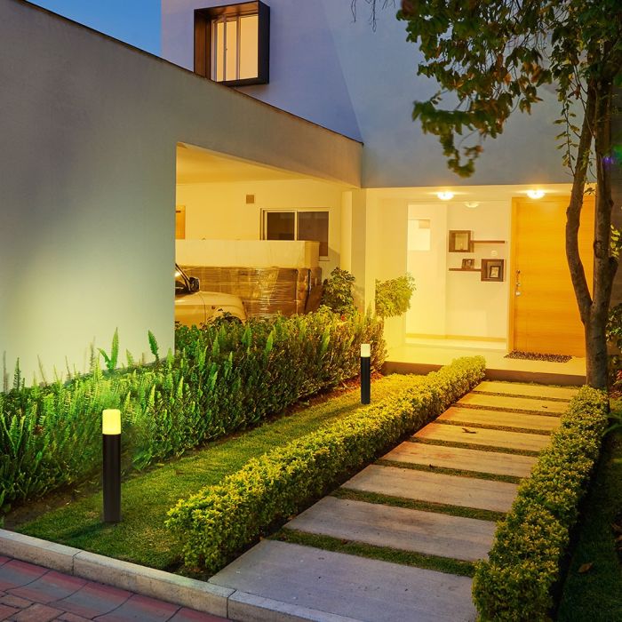 V-TAC Lámpara de Bolardo de Exterior - GU10 Accesorios - IP54 - Negro Mate-extra-1.webp