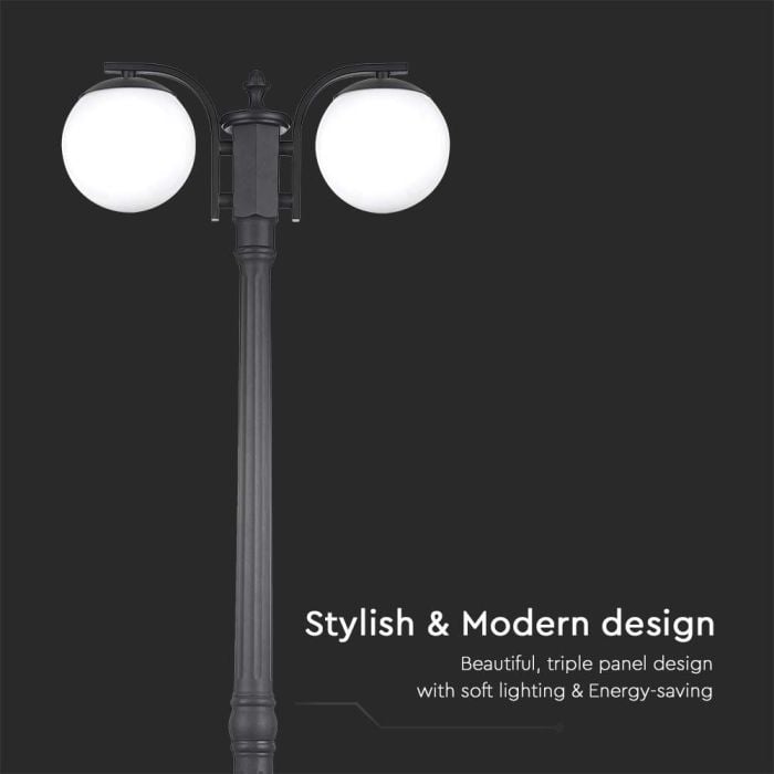 V-TAC Iluminación exterior - Lámpara de poste - Soporte E27 - IP44 - Negro mate-extra-5.webp