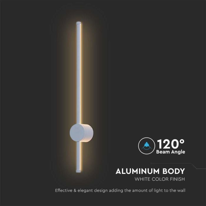 V-TAC LED Aplique Moderno - IP65 Impermeable - Cuerpo Blanco - 12W - 1400 Lumens - 3000K-extra-5.webp