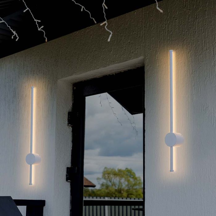 V-TAC LED Aplique Moderno - IP65 Impermeable - Cuerpo Blanco - 12W - 1590 Lumens - 4000K-extra-1.webp