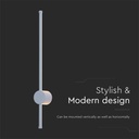 V-TAC LED Aplique Moderno - IP65 Impermeable - Cuerpo Blanco - 12W - 1590 Lumens - 4000K-extra-4.webp