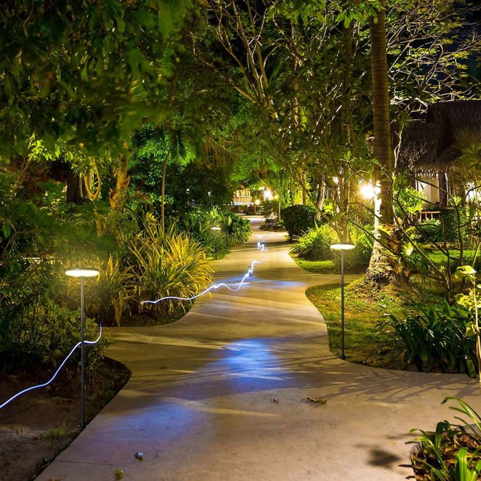 V-TAC Exterior - Luces de Espiga para Jardín - IP65 Impermeable - Cuerpo Antracita - 12W - 1265 Lumens - 4000K-extra-2.webp