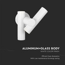 V-TAC LED Aplique Moderno - Foco 2 Vias - IP44 - Cuerpo Blanco - 6W- 620 Lumens - 3000K-extra-5.webp