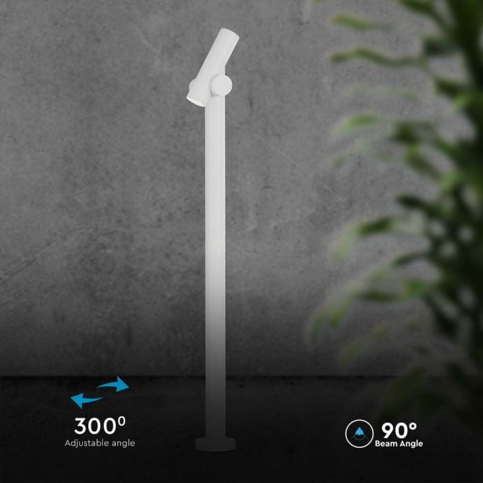 V-TAC Lámpara de Bolardo para Exteriores - IP44 - Cuerpo Blanco - 4W - 390 Lumens - 3000K-extra-7.webp