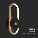 V-TAC LED Aplique Moderno - IP54 - Negro + Cuerpo Latón Antiguo - 15W- 1650 Lumens - 4000K-extra-5.webp