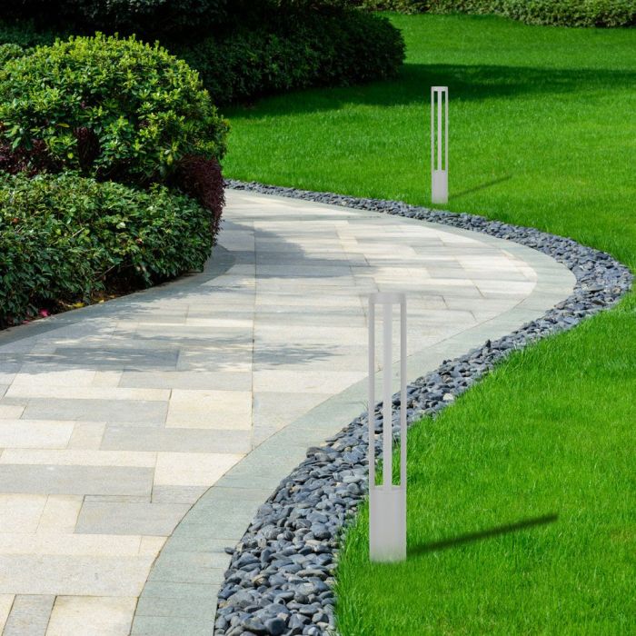 V-TAC LED Lámpara Bolardo Exterior- IP65 Impermeable - Blanco - 10W - 1000 lúmenes - 4000K - 80CM-extra-1.webp