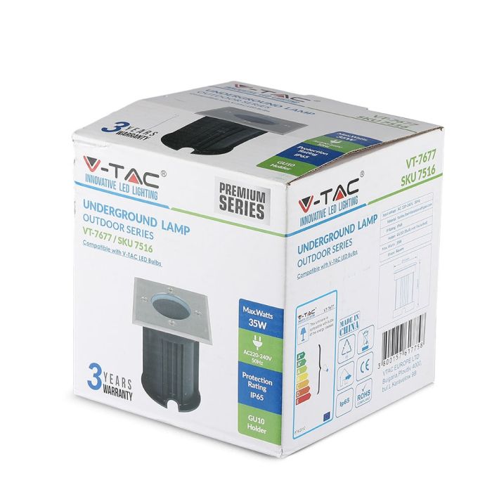 V-TAC Iluminación Exterior - Accesorios Subterráneos - Soporte GU10 - Impermeable IP65 - Negro-extra-5.webp