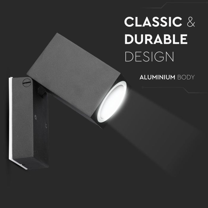 V-TAC Aplique Exterior - Apliques Ajustable - Soporte GU10 - IP44 - Negro Mate-extra-8.webp