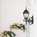 V-TAC Aplique Exterior - Up - Soporte E27 - IP44 - Negro Mate-extra-2.webp