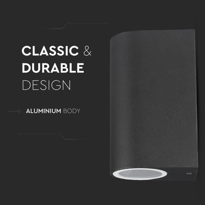 V-TAC Aplique Exterior - UP - Down - Accesorios de Pared - Soporte GU10 - IP44 - Negro-extra-8.webp