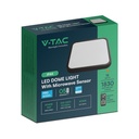 V-TAC LED Plafón cuadrado - Samsung - Sensor - IP44 - Negro - 18W- 1830 Lumens - 4000K - 295MM-extra-9.webp