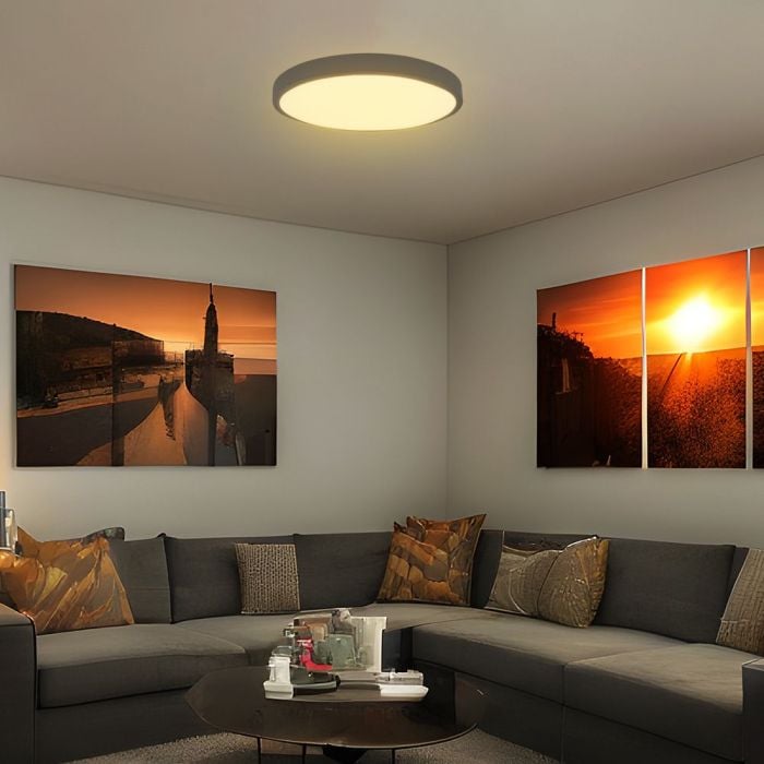 V-TAC LED Plafón redondo - Samsung - IP44 - Negro - 36W- 3820 Lumens - 4000K - 350MM-extra-2.webp