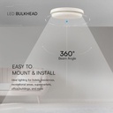 V-TAC LED Plafón redondo - Mamparo - IP54 - Blanco - 24W- 2500 Lumens - 6500K-extra-6.webp
