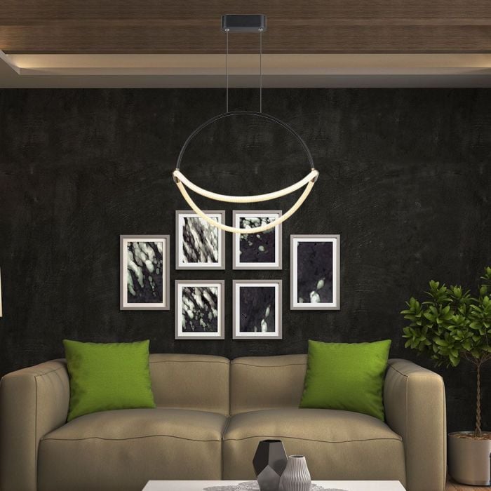 V-TAC Lámpara de techo de diseño - IP20 - Negra - 16W- 1920 Lumens - 3000K-extra-2.webp