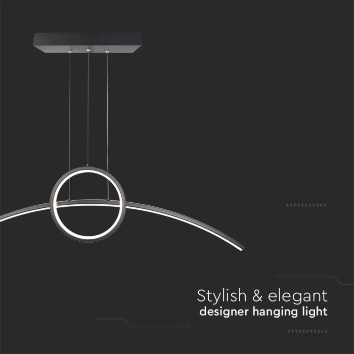 V-TAC Lámpara de Techo de Diseño - IP20 - Cuerpo Negro - 30W - 3200 Lumens - 4000K-extra-5.webp