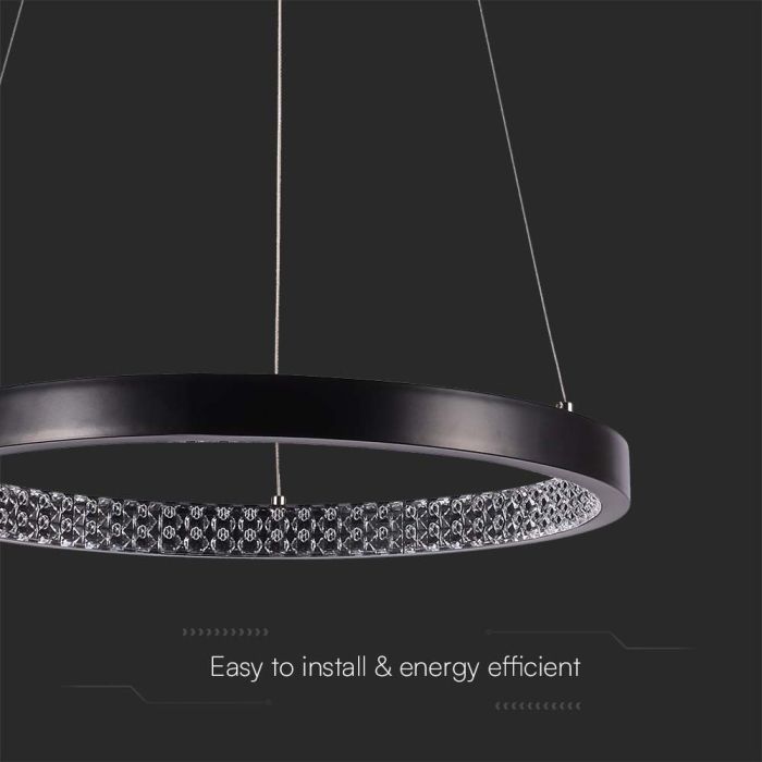 V-TAC Lámpara de techo de diseño - IP20 - Cuerpo negro - 19W- 2160 Lumens - 3000K-extra-4.webp