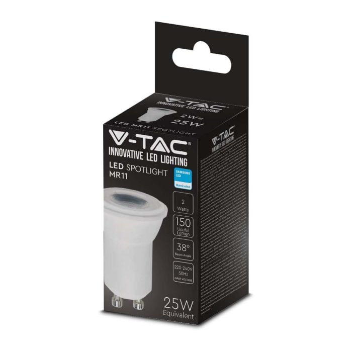 V-TAC LED Dicroica - Samsung - GU10 - Lente 38° - Blanco - 2W - 150 Lumens - 6500K-extra-6.webp